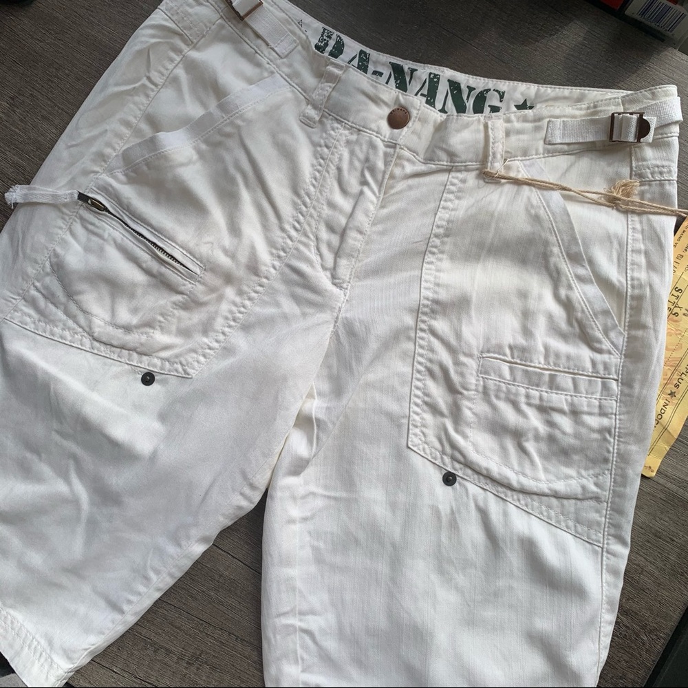Vintage DaNang silk cotton cargo pants XS